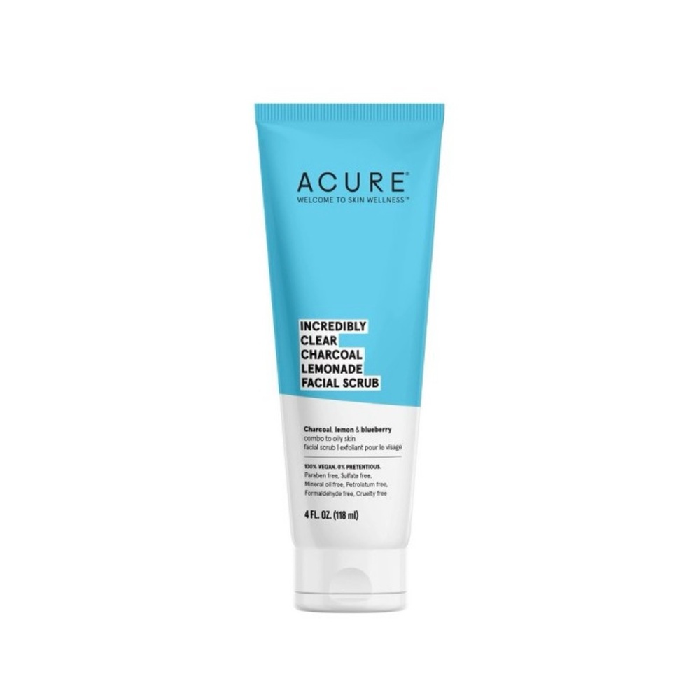 Acure Charcoal Lemonade Facial Scrub NEW